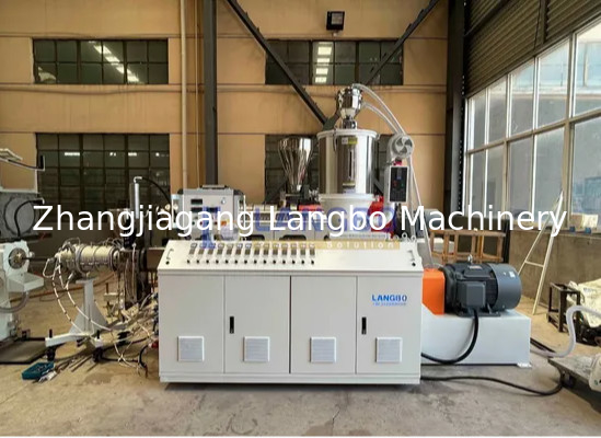 Qualität  Natural Gas Pe Pipe Production Line , Single Screw Extruder Hdpe Pipe Machine Fabrik