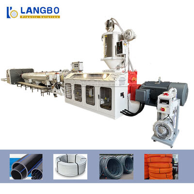 Qualität  Natural Gas Pe Pipe Production Line , Single Screw Extruder Hdpe Pipe Machine Fabrik