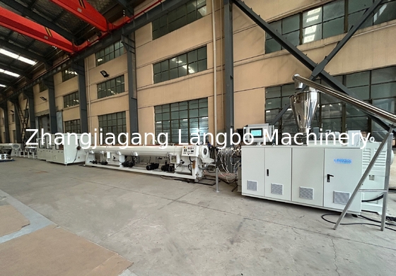 80/156 PVC-Rohrherstellungslinie mit parallel drehbarem Zwei-Schrauben-Extruder