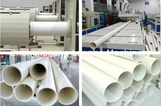 90-315mm Plastik-Extruder-Maschine Wasser-PVC-Rohr-Produktions-Extrusionslinie mit Klingelmaschine