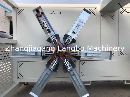 Kunststoffrohr-Spulenwickler mit automatischer Umreifung für PE-Rohre
