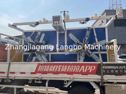 Kunststoffrohr-Wickelmaschine mit Umreifungsmaschine für PE-Großrohr-Extrusionsmaschine