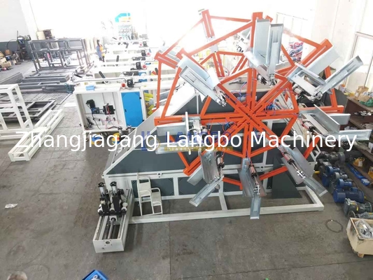 Kunststoffrohr-Wickelmaschine mit Umreifungsmaschine für PE-Großrohr-Extrusionsmaschine