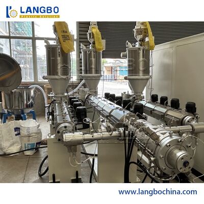 Mehrschichtige Ppr-Rohr-Verdrängungs-Linie 16mm - 63mm 180kg/H  PLC