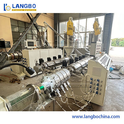 PPR-Rohr-Extrusionsleitung mit großem Durchmesser mit Produktionsgeschwindigkeit von 12 m/min und SIEMENS PLC-Steuerung