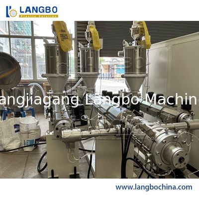 Plastik-PPR-Rohr-Verdrängungs-Linie ABB-Inverter-Doppelt-Schrauben-verschiedener Durchmesser