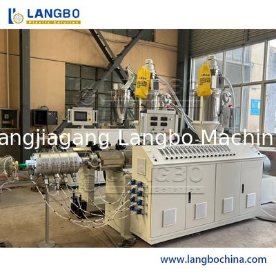 Plastik-PPR-Rohr-Verdrängungs-Linie ABB-Inverter-Doppelt-Schrauben-verschiedener Durchmesser