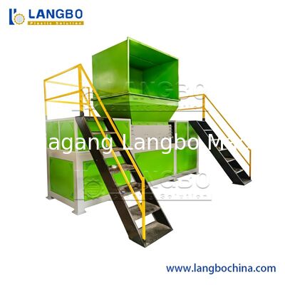 Kunststoffabfall Schrott Sperrholz Holzpalette Kunststoff PP HDPE LDPE PVC Klumpen Abfallrohr Recycling Einwellen-Zerkleinerungsmaschine