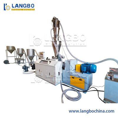 Kunststoff-Doppelschneckenextruder PVC-Matrizenoberflächen-Heißschneid-Compoundier-Granulierungs-Recyclinganlage
