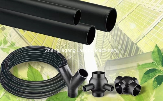 PE-HDPE-Rohrherstellungsplatte Kunststoff-Extrusionsmaschine Spannung 380V 50HZ 3 Phasen
