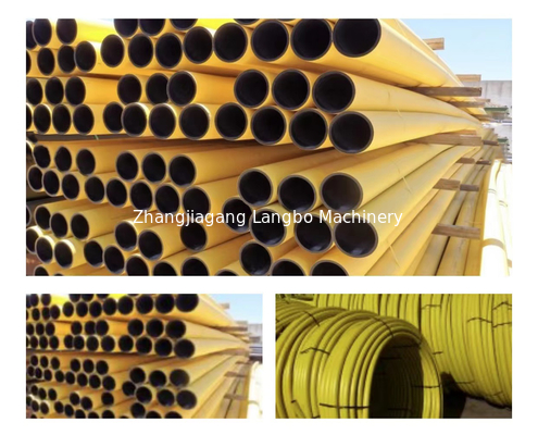 Ein Schraubentwurf Hochdichte HDPE PE-Rohr Extrusionsleitung für maßgeschneiderte Spannungsbedarf